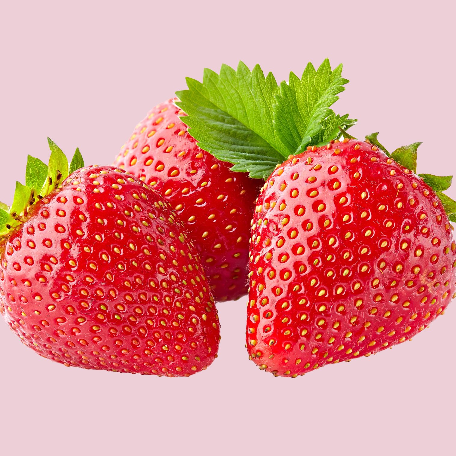 Strawberry with leaves